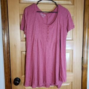 Stillwater Co red tee with pleats sz‎ 2XL